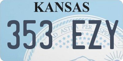 KS license plate 353EZY