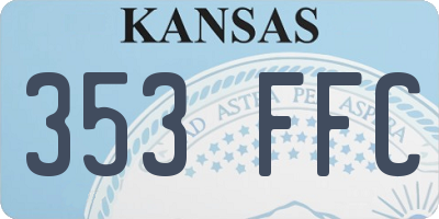 KS license plate 353FFC