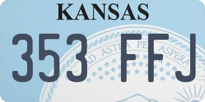 KS license plate 353FFJ