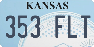 KS license plate 353FLT