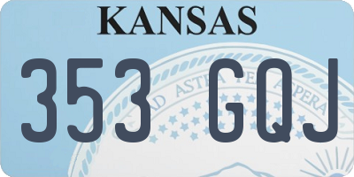 KS license plate 353GQJ