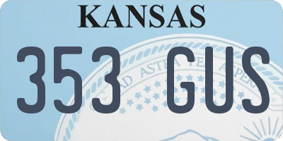 KS license plate 353GUS