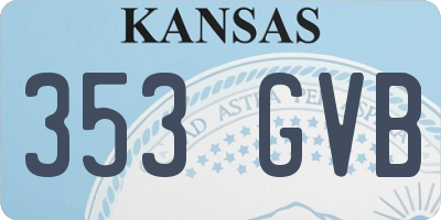 KS license plate 353GVB