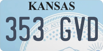 KS license plate 353GVD
