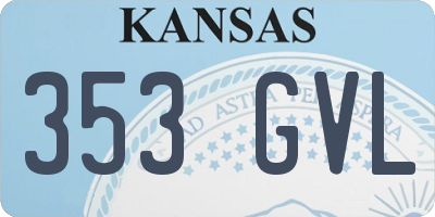 KS license plate 353GVL
