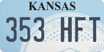 KS license plate 353HFT