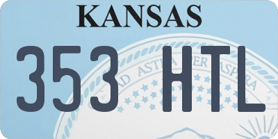 KS license plate 353HTL