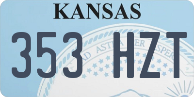 KS license plate 353HZT