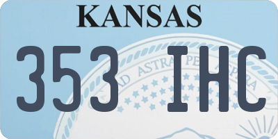 KS license plate 353IHC
