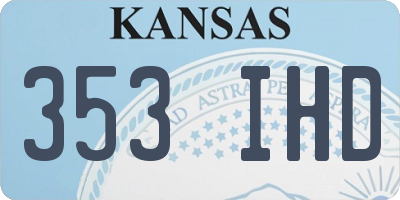 KS license plate 353IHD