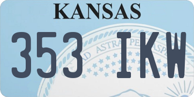 KS license plate 353IKW