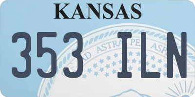 KS license plate 353ILN