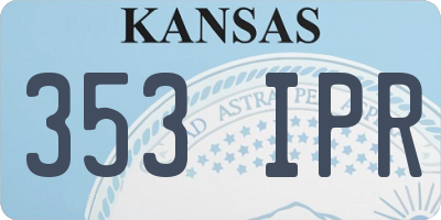 KS license plate 353IPR