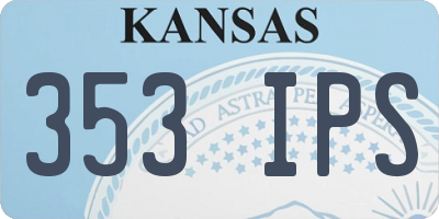 KS license plate 353IPS