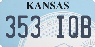 KS license plate 353IQB