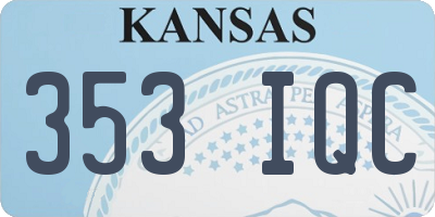 KS license plate 353IQC