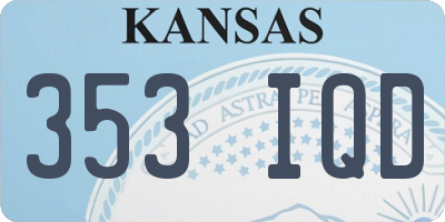 KS license plate 353IQD