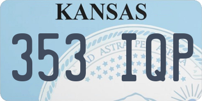 KS license plate 353IQP