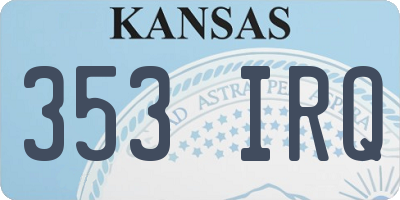 KS license plate 353IRQ