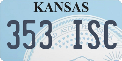 KS license plate 353ISC