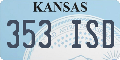 KS license plate 353ISD