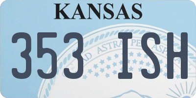 KS license plate 353ISH