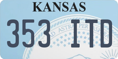 KS license plate 353ITD
