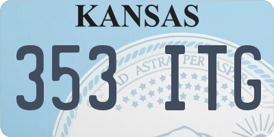 KS license plate 353ITG