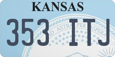KS license plate 353ITJ