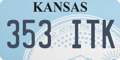 KS license plate 353ITK
