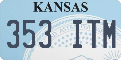 KS license plate 353ITM