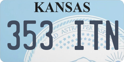 KS license plate 353ITN