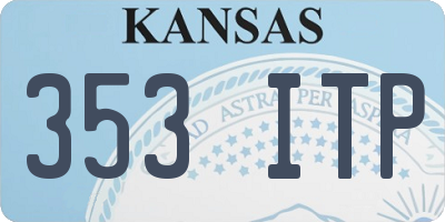 KS license plate 353ITP