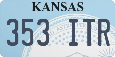 KS license plate 353ITR