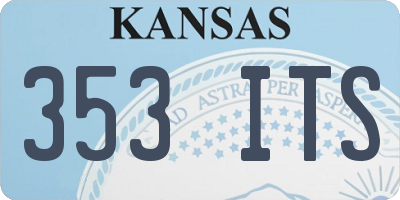 KS license plate 353ITS