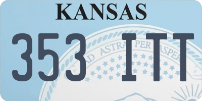 KS license plate 353ITT