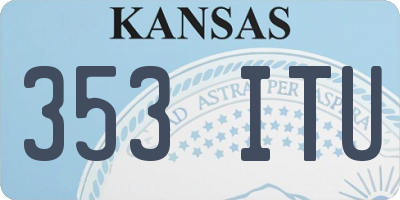 KS license plate 353ITU