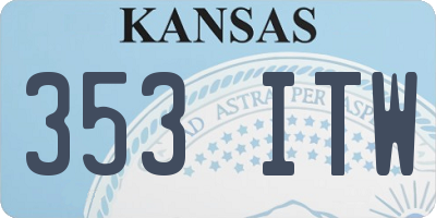 KS license plate 353ITW