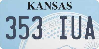 KS license plate 353IUA