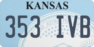 KS license plate 353IVB