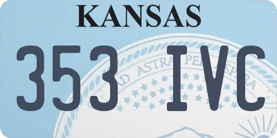 KS license plate 353IVC