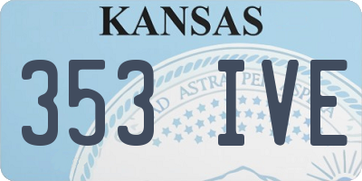 KS license plate 353IVE
