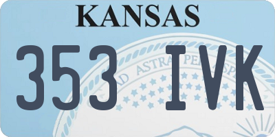KS license plate 353IVK