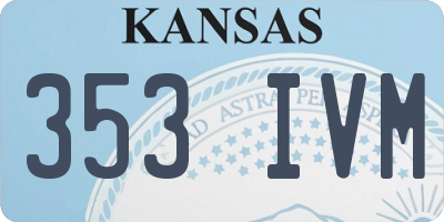 KS license plate 353IVM