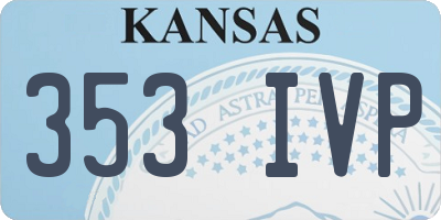 KS license plate 353IVP