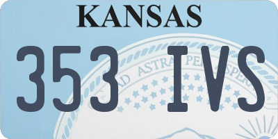 KS license plate 353IVS