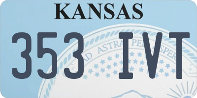 KS license plate 353IVT