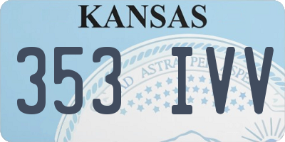 KS license plate 353IVV