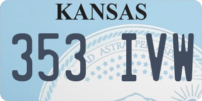 KS license plate 353IVW