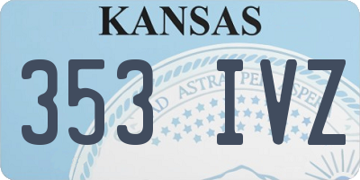 KS license plate 353IVZ